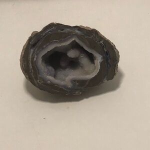 Small Light Blue and Gray Agate Geode